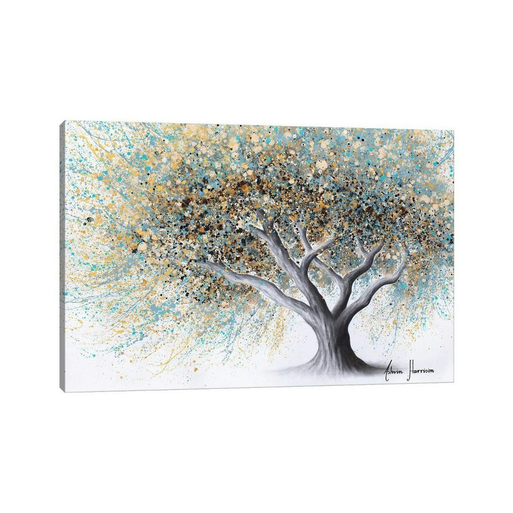 Ashvin Harrison Spotted Teal Tree 26" x 40" Canvas Art: $138.99 Ashvin Harrison Spotted Teal Tree 26" x 40" Canvas Art: $138.99