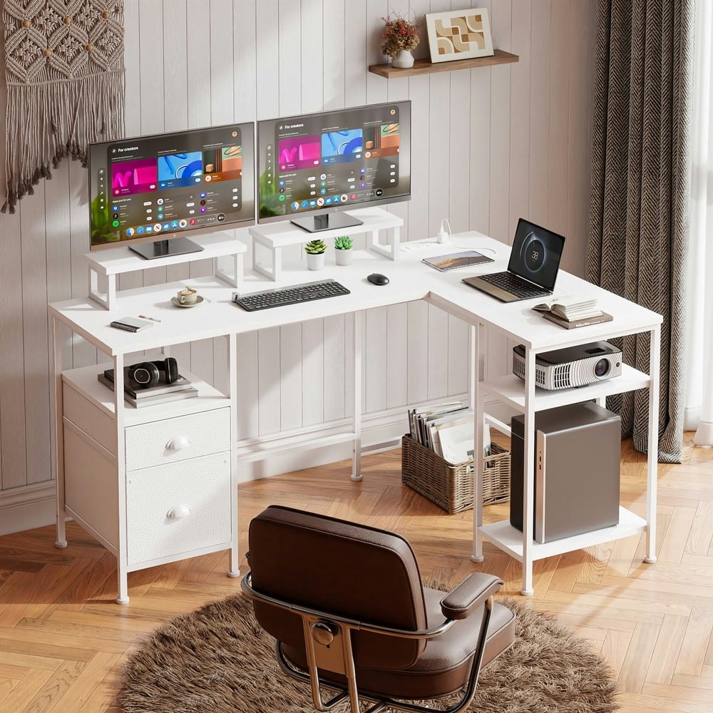 Satifur 59-Inch L-Shaped Corner Desk: $76.99