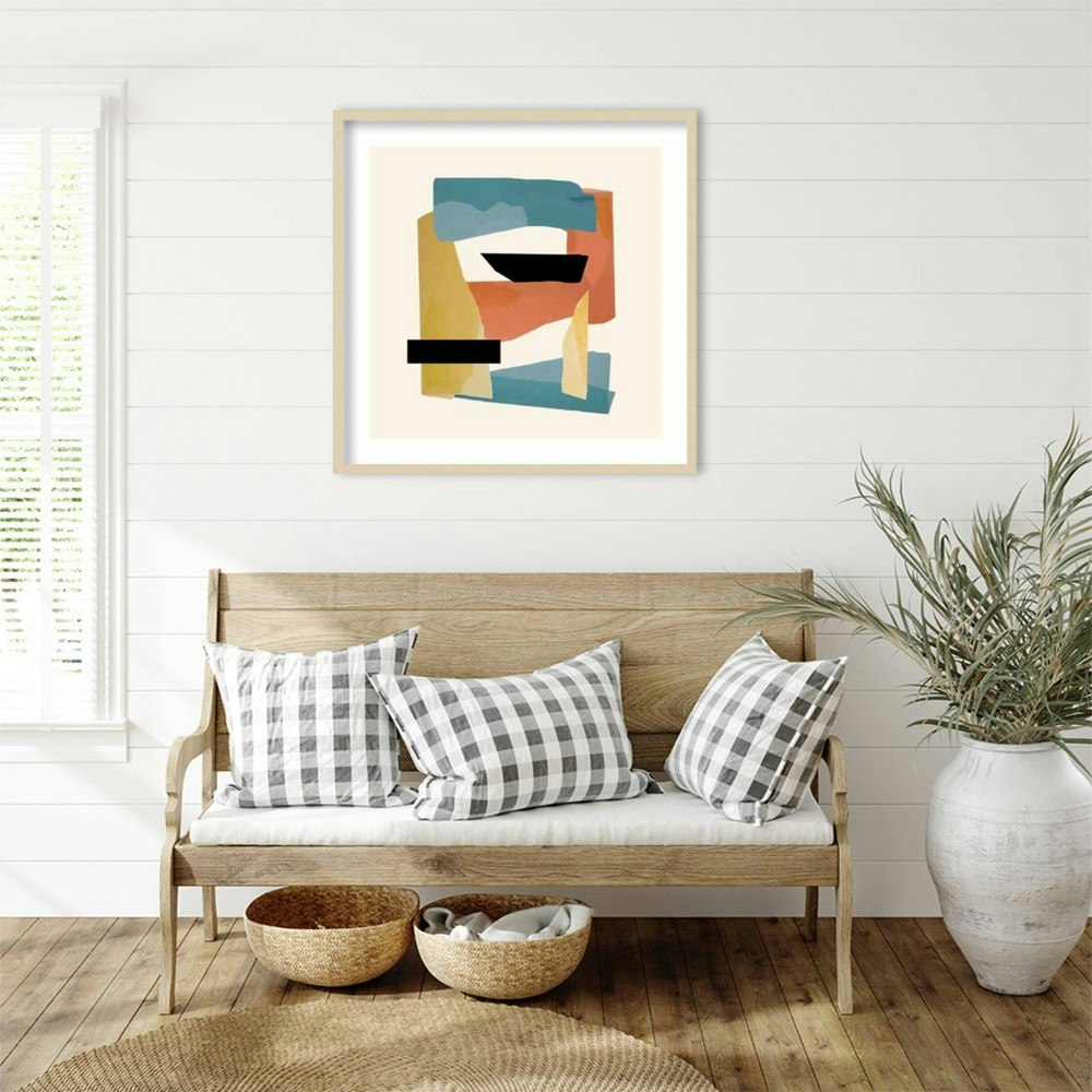 Amanti Art 33"x33" Bright Terracotta I Wood Framed Wall Art Print: $272.99 Amanti Art 33"x33" Bright Terracotta I Wood Framed Wall Art Print: $272.99
