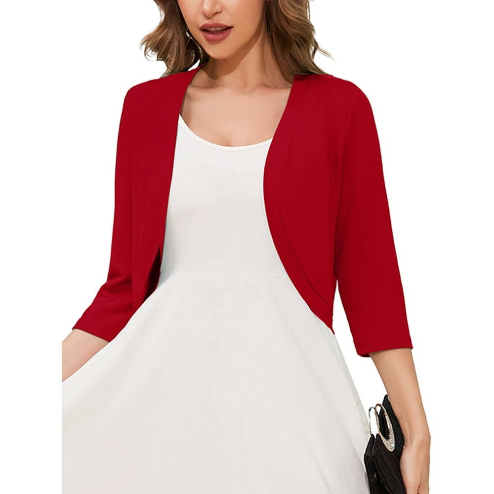 Chiclily Women's 3/4 Sleeve Open Front Cardigan: $14.96