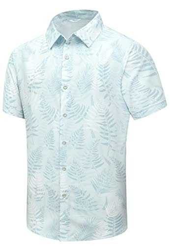 Shelucki Men's Hawaiian Short Sleeve Button Down Shirt: $7.99