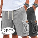 Men's Cargo Linen Shorts for 2 for $15 + $9 shipping