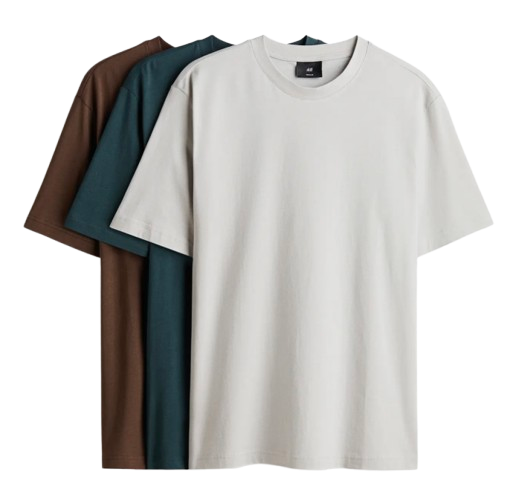 H&M Men's 100% Cotton Regular Fit T-Shirt 3-Pack: $19