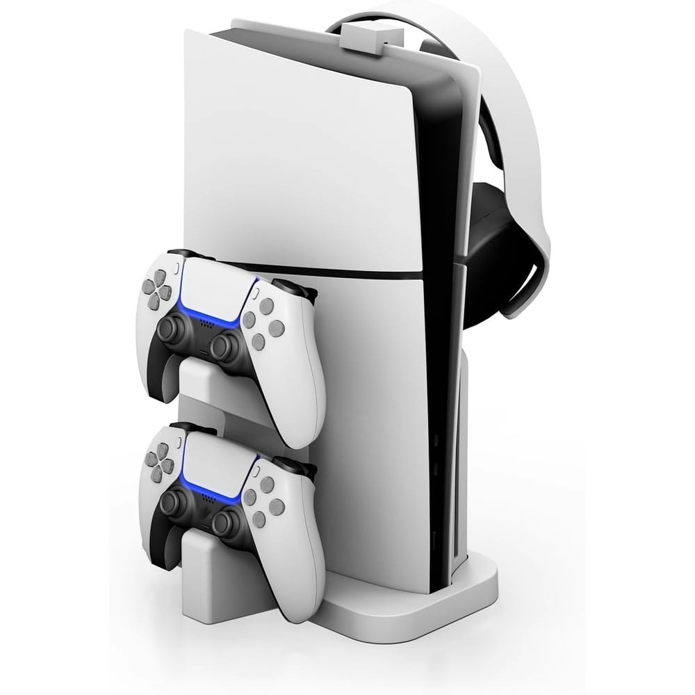 PlayStation 5 Slim Vertical Charging Stand with Headphone Holder: $29.99