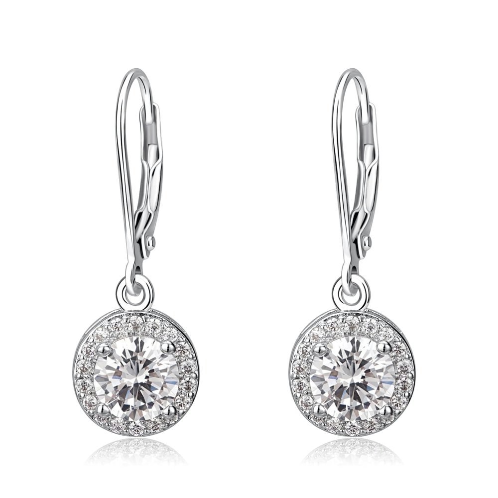 Amy and Annette Halo Crystal Leverback Drop Earrings: $16.99 Amy and Annette Halo Crystal Leverback Drop Earrings: $16.99