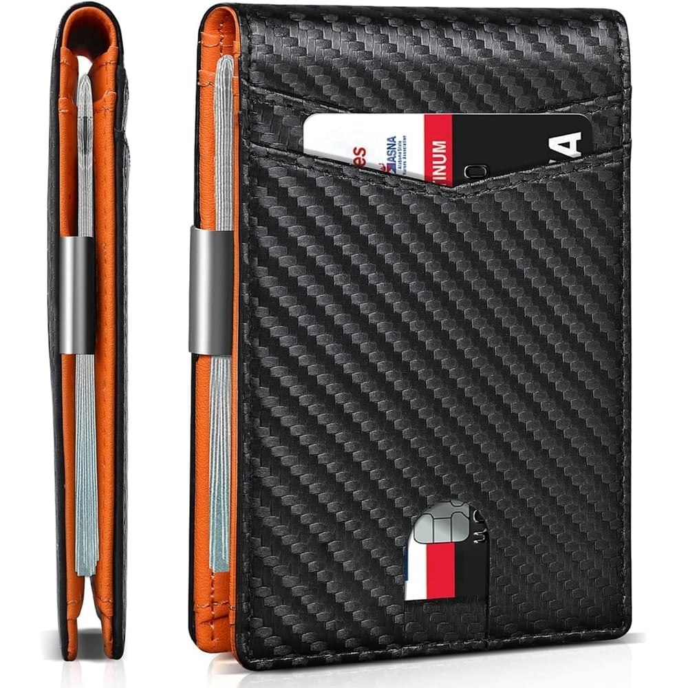 Gmdisc Slim Genuine Leather RFID Blocking Money Clip Wallet: $13.99 Gmdisc Slim Genuine Leather RFID Blocking Money Clip Wallet: $13.99