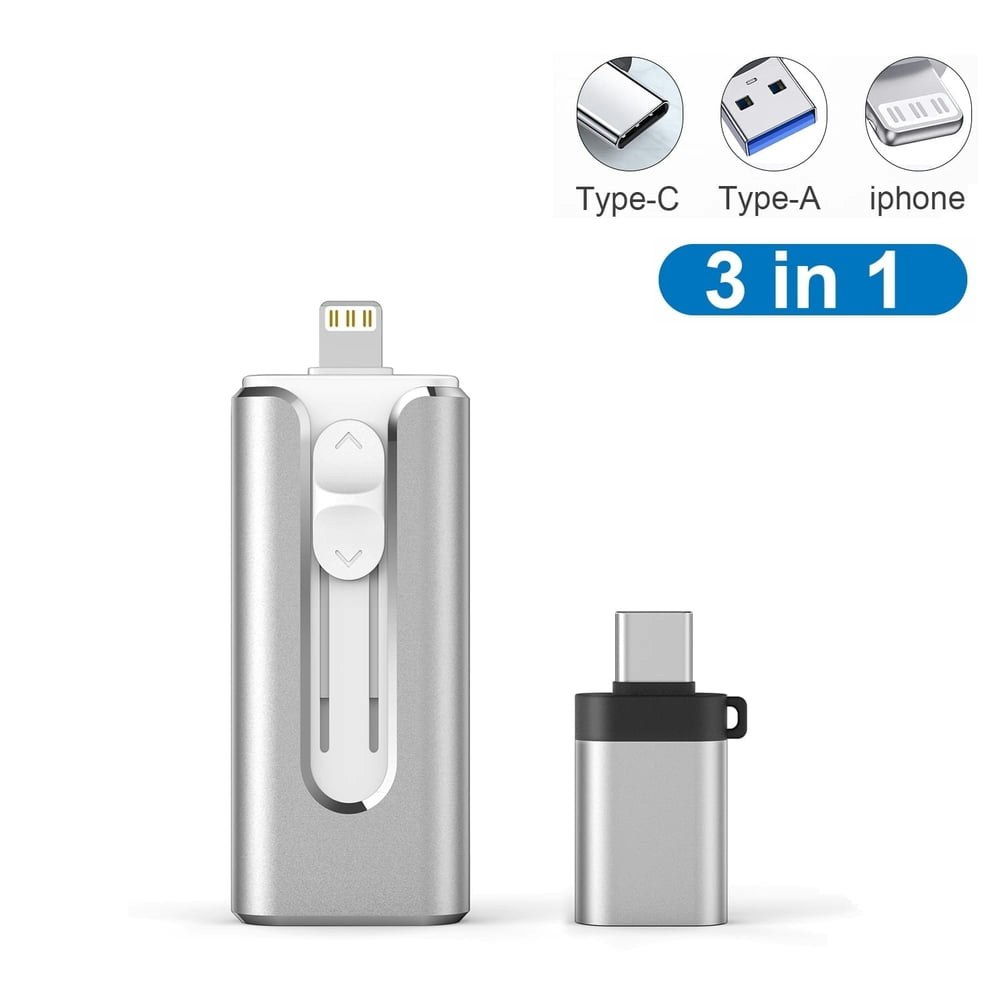 Topesel 128GB 3-in-1 USB 3.0 Flash Drive: $27.58