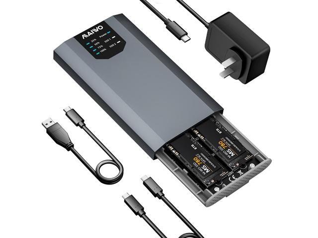 Maiwo Dual Bay M.2 SATA SSD Enclosure and Cloner: $49.99