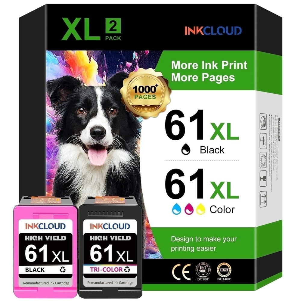 61XL Black & Tri-Color Ink Cartridge 2-Pack: $19.98 61XL Black & Tri-Color Ink Cartridge 2-Pack: $19.98