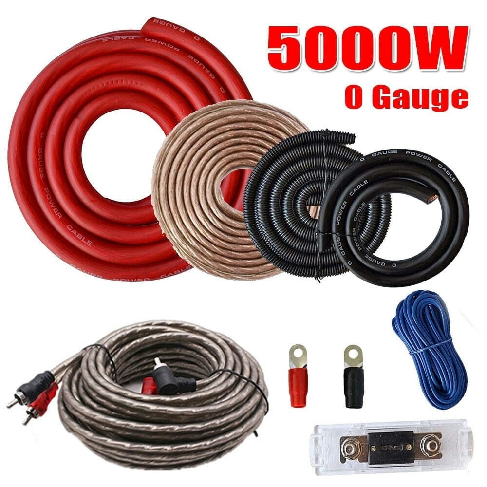 5,000W 0-Gauge Car Amplifier Wiring Kit: $38.69 5,000W 0-Gauge Car Amplifier Wiring Kit: $38.69