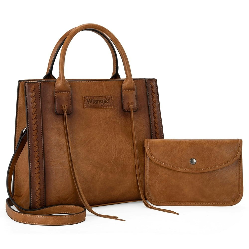 Wrangler Western Cowhide Tote Bag and Wallet Set: $43.99