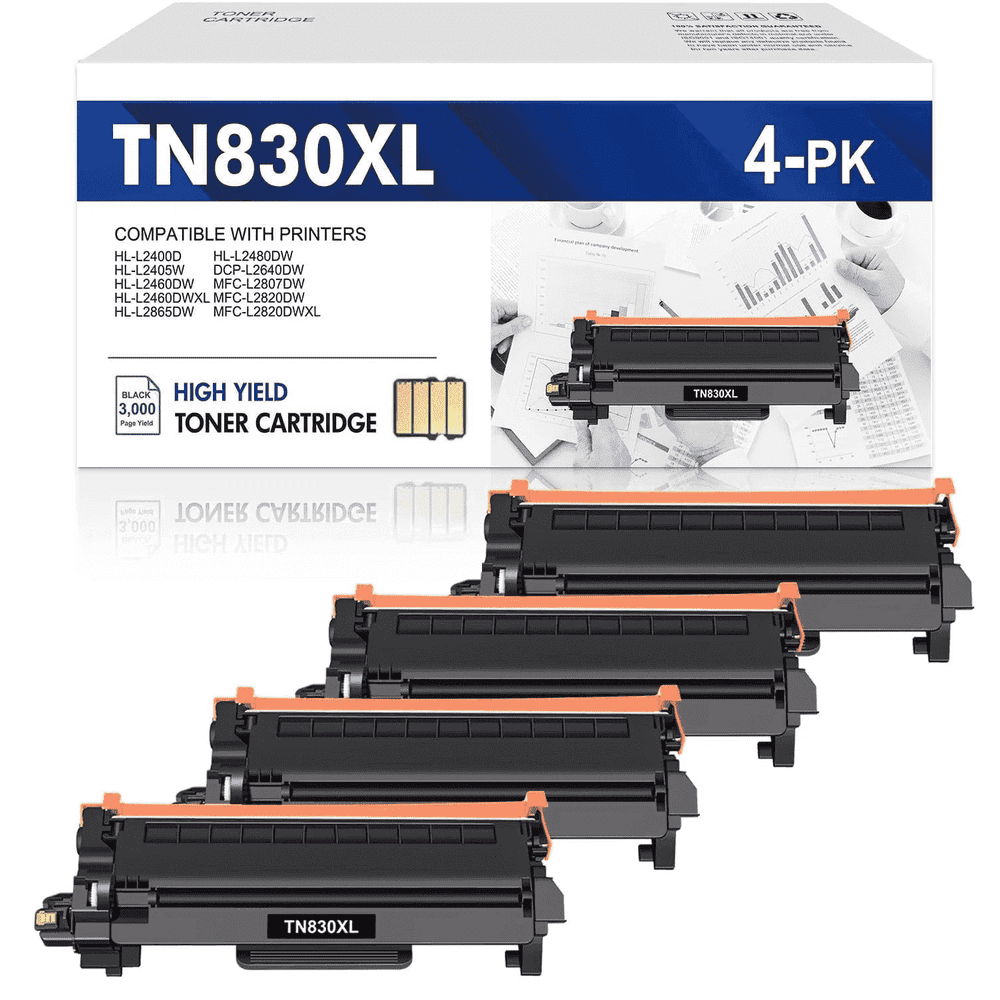 Brother TN830XL Toner Cartridge 4-Pack: $40.47 Brother TN830XL Toner Cartridge 4-Pack: $40.47