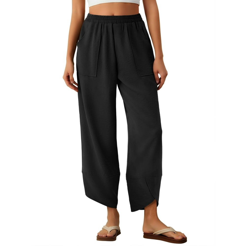 Anygrew Women's Wide Leg Elastic Waist Palazzo Pants: $14.68 Anygrew Women's Wide Leg Elastic Waist Palazzo Pants: $14.68