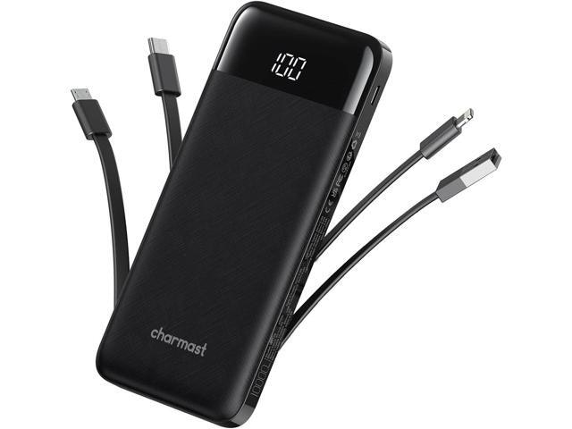 Jaysuing 10,000mAh Portable Charger with Built-in Cables: $30.99 Jaysuing 10,000mAh Portable Charger with Built-in Cables: $30.99