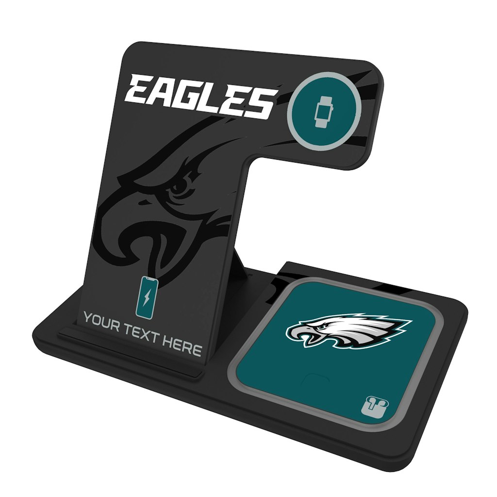 Philadelphia Eagles Personalized 3-in-1 Charging Station: $74.99 Philadelphia Eagles Personalized 3-in-1 Charging Station: $74.99