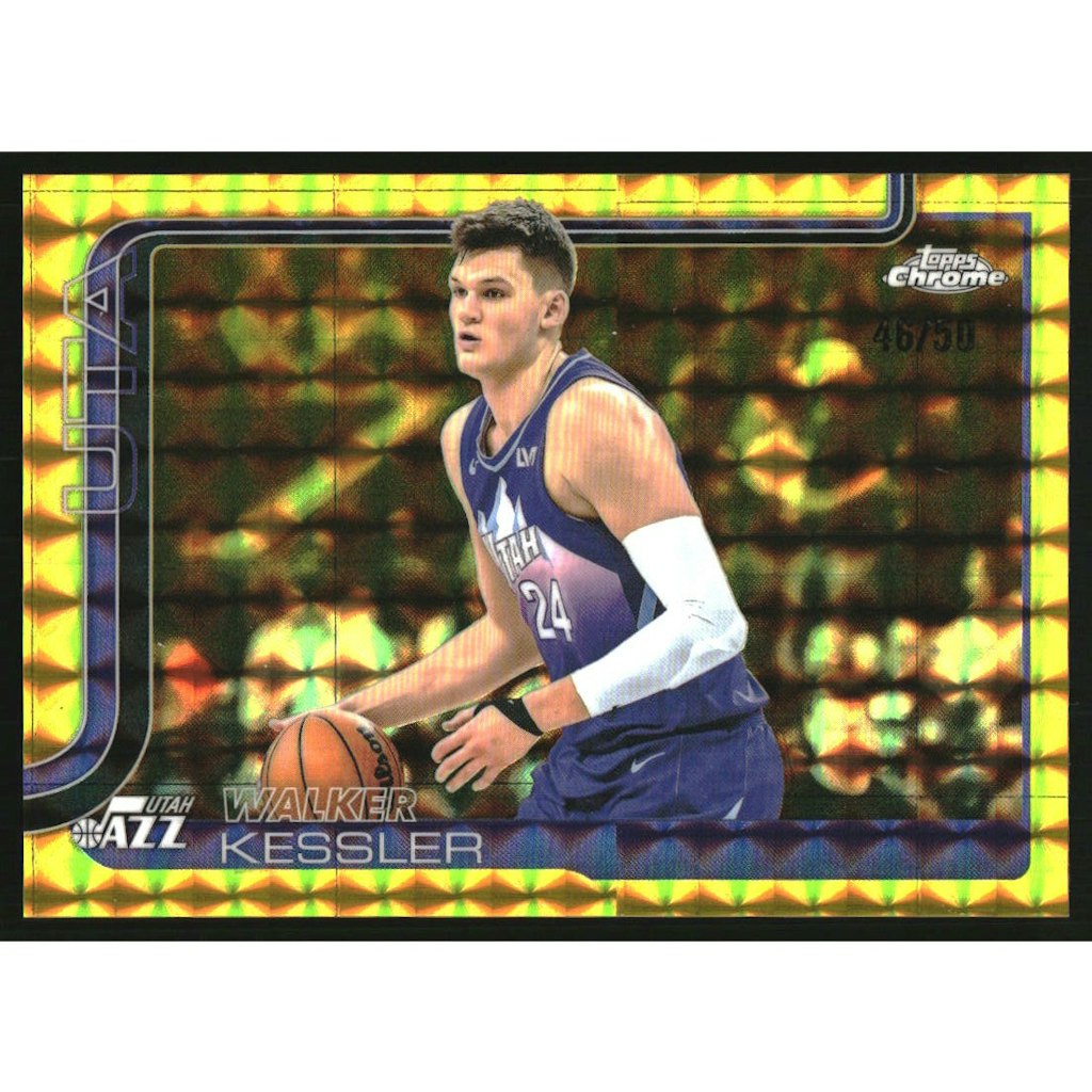 2025-26 Topps Chrome Walker Kessler Gold Geometric Refractor Card: $22.50 2025-26 Topps Chrome Walker Kessler Gold Geometric Refractor Card: $22.50