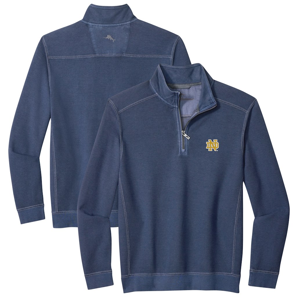 Tommy Bahama Notre Dame Fighting Irish Montego Bay Quarter-Zip Top: $159.99 Tommy Bahama Notre Dame Fighting Irish Montego Bay Quarter-Zip Top: $159.99