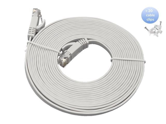 Micro Connectors 75-Foot Cat 6 RJ45 Flat Ethernet Patch Cable: $20.13