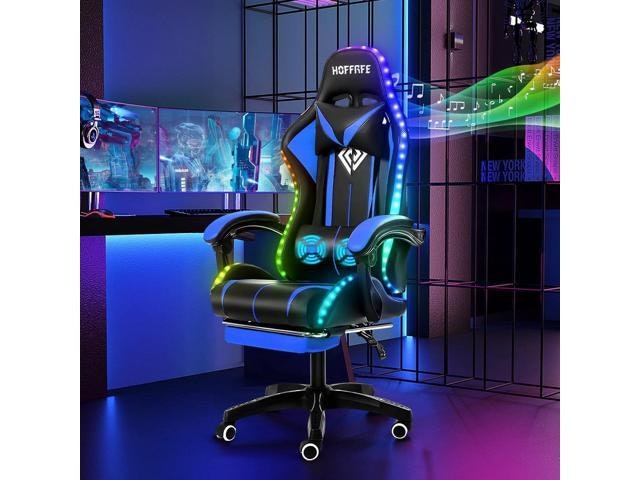 Hoffree RGB LED Gaming Chair with Speakers, Massage, and Footrest: $291.35 Hoffree RGB LED Gaming Chair with Speakers, Massage, and Footrest: $291.35