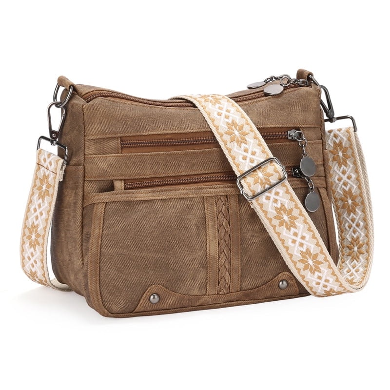 Gaekeao Large Capacity Leather Crossbody Purse: $25.19