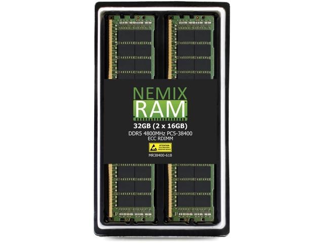 Nemix Ram 16GB DDR5 4800MHz ECC RDIMM Server Memory: $528.88 Nemix Ram 16GB DDR5 4800MHz ECC RDIMM Server Memory: $528.88