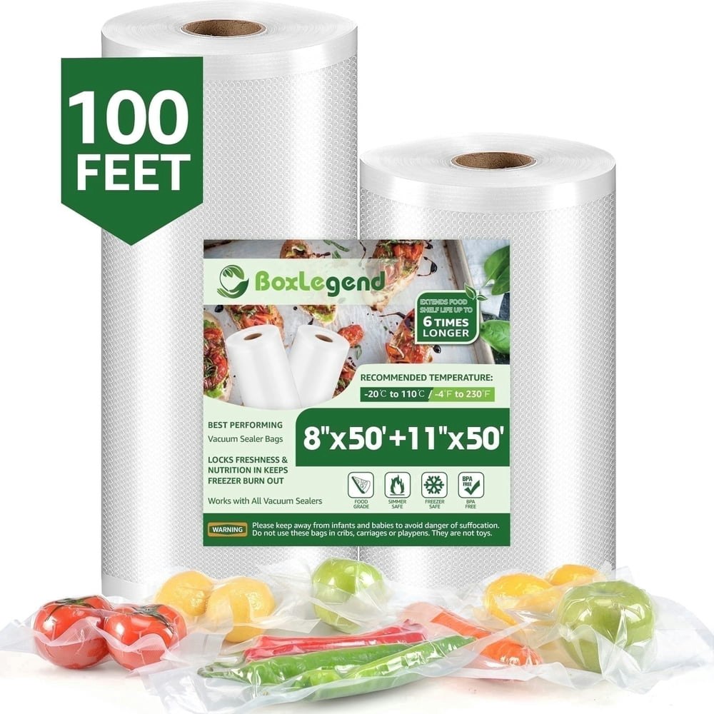 BoxLegend 8" and 11" Vacuum Sealer Rolls 2-Pack: $15.59 BoxLegend 8" and 11" Vacuum Sealer Rolls 2-Pack: $15.59