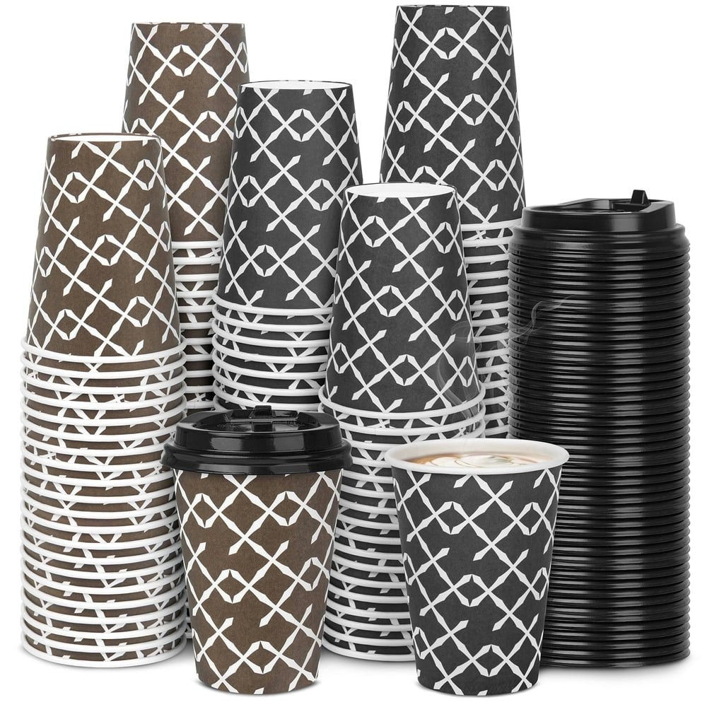 Treamon 12-oz. Disposable Hot Cups with Lids 100-Pack: $24.89 Treamon 12-oz. Disposable Hot Cups with Lids 100-Pack: $24.89