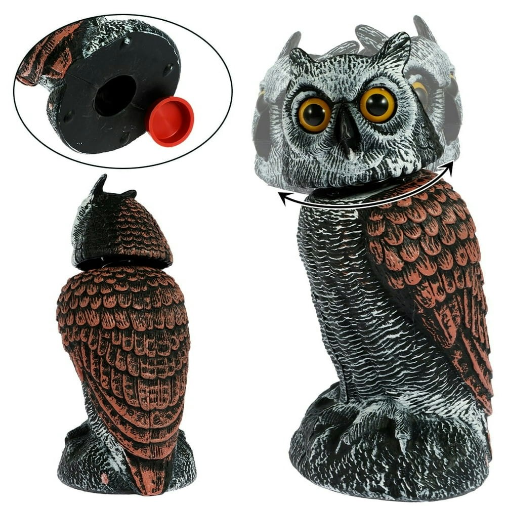 Qenwkxz Rotating Head Owl Bird Decoy: $18.29 Qenwkxz Rotating Head Owl Bird Decoy: $18.29