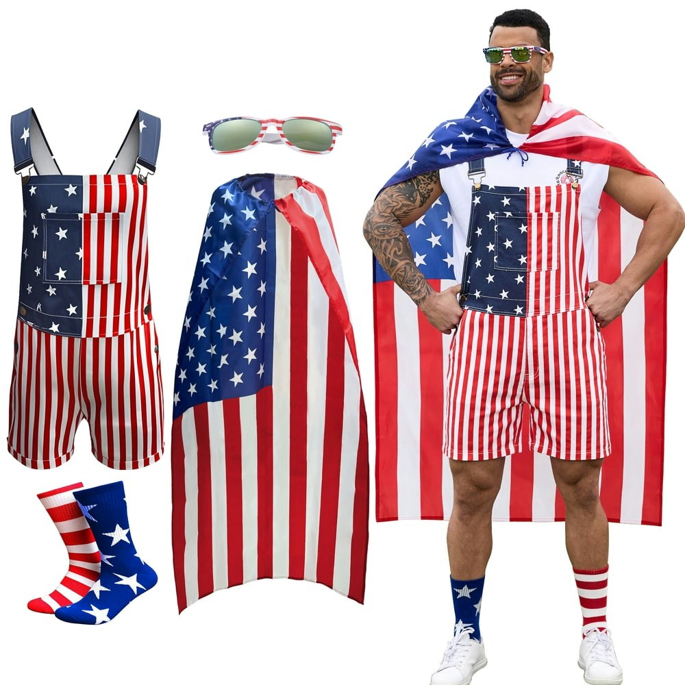 Patriotic American Flag Apparel 4-Piece Set: $43.99 Patriotic American Flag Apparel 4-Piece Set: $43.99