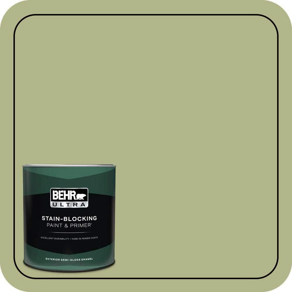 Behr Sweet Grass Semi-Gloss Enamel Exterior Paint and Primer 1-Quart: $30.98 Behr Sweet Grass Semi-Gloss Enamel Exterior Paint and Primer 1-Quart: $30.98