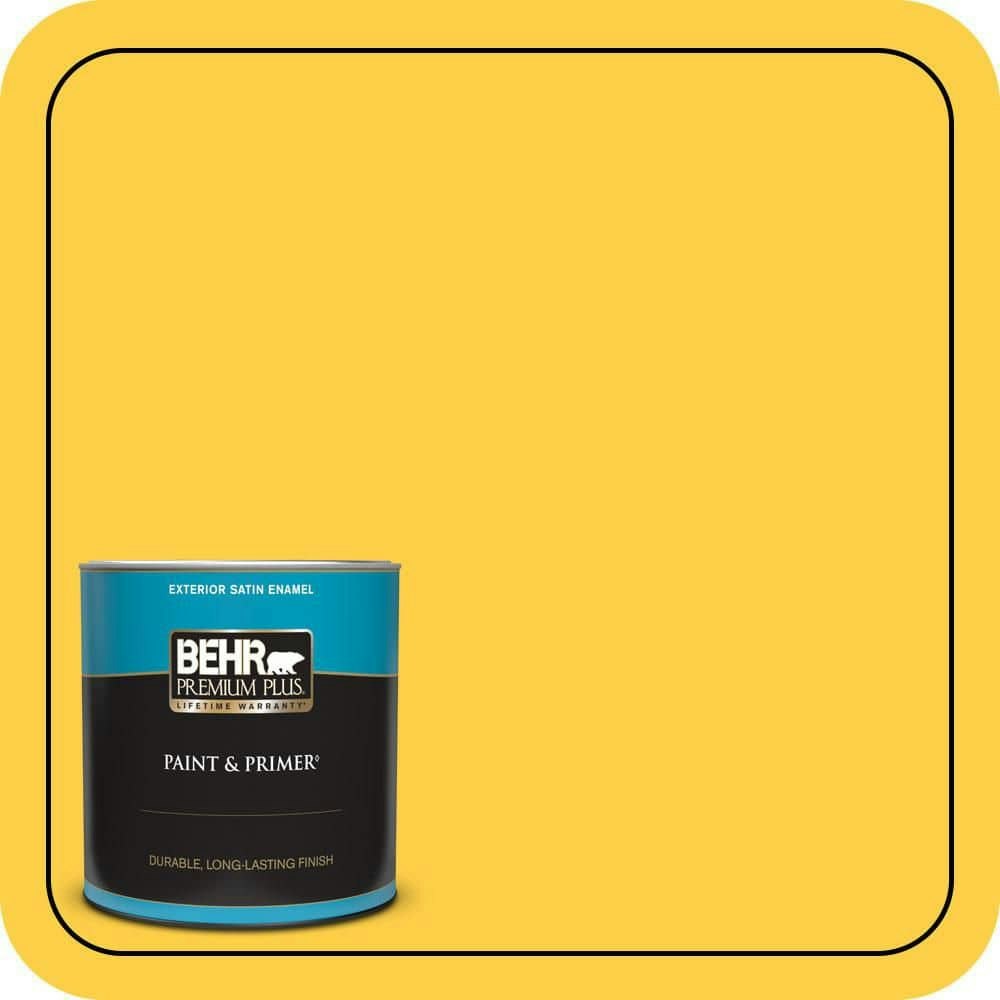 Flame Yellow Satin Exterior Enamel Paint and Primer 1-Quart: $24.98 Flame Yellow Satin Exterior Enamel Paint and Primer 1-Quart: $24.98