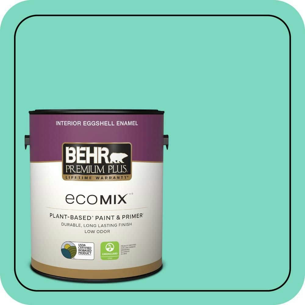 Behr Mint Majesty 1-Gallon Eggshell Interior Paint and Primer: $41.98 Behr Mint Majesty 1-Gallon Eggshell Interior Paint and Primer: $41.98