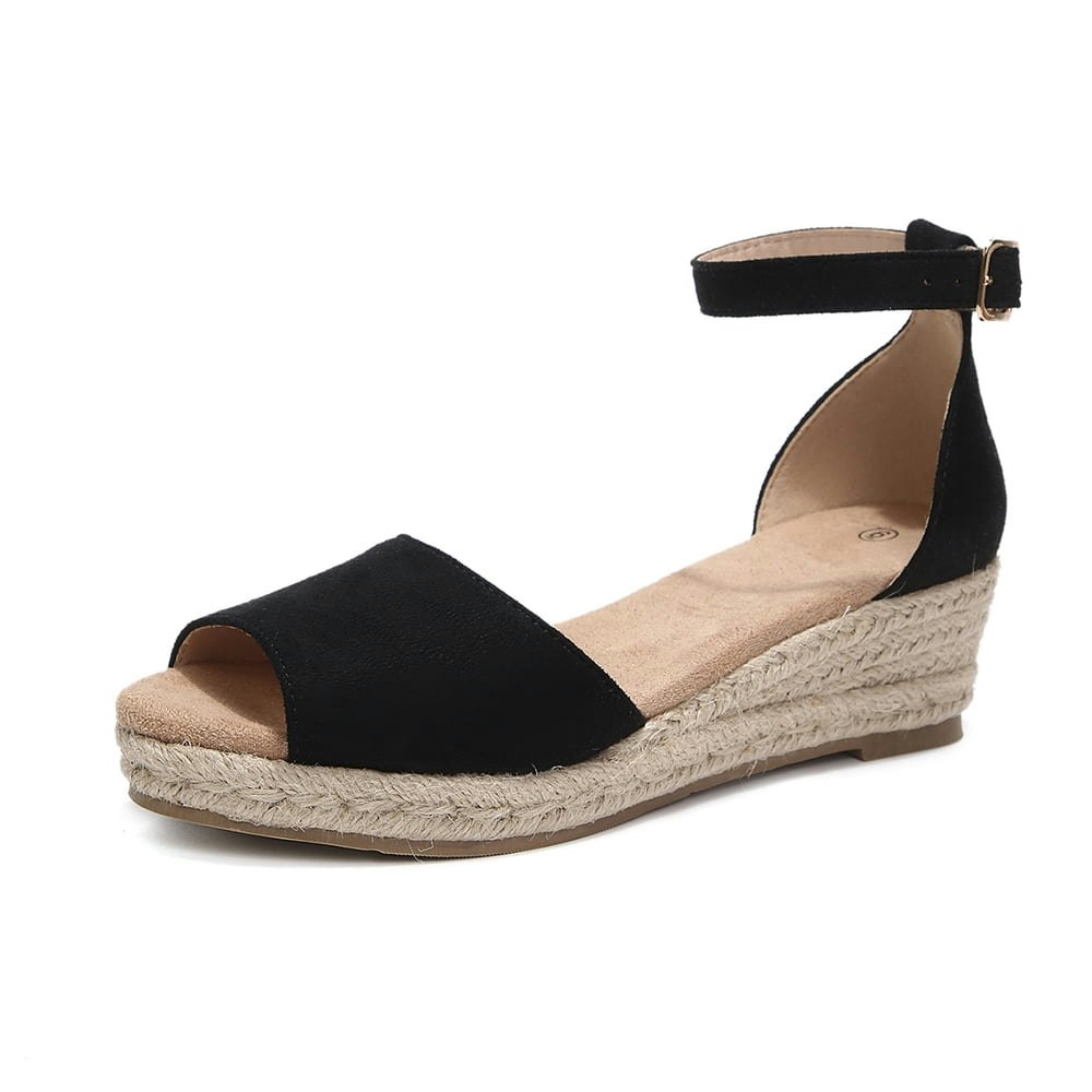 LuckLilac Women's Open Toe Ankle Strap Wedge Sandals: $25.99 LuckLilac Women's Open Toe Ankle Strap Wedge Sandals: $25.99