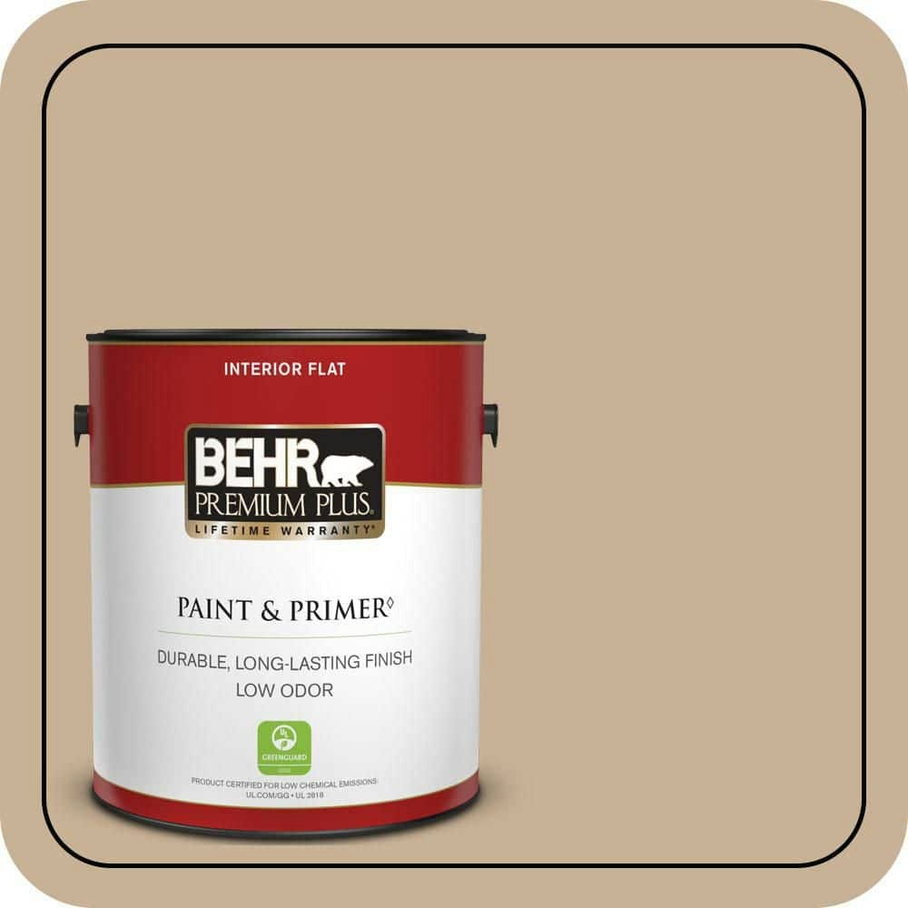 Behr Basswood Flat Interior Paint & Primer 1-Gallon Can: $34.98 Behr Basswood Flat Interior Paint & Primer 1-Gallon Can: $34.98