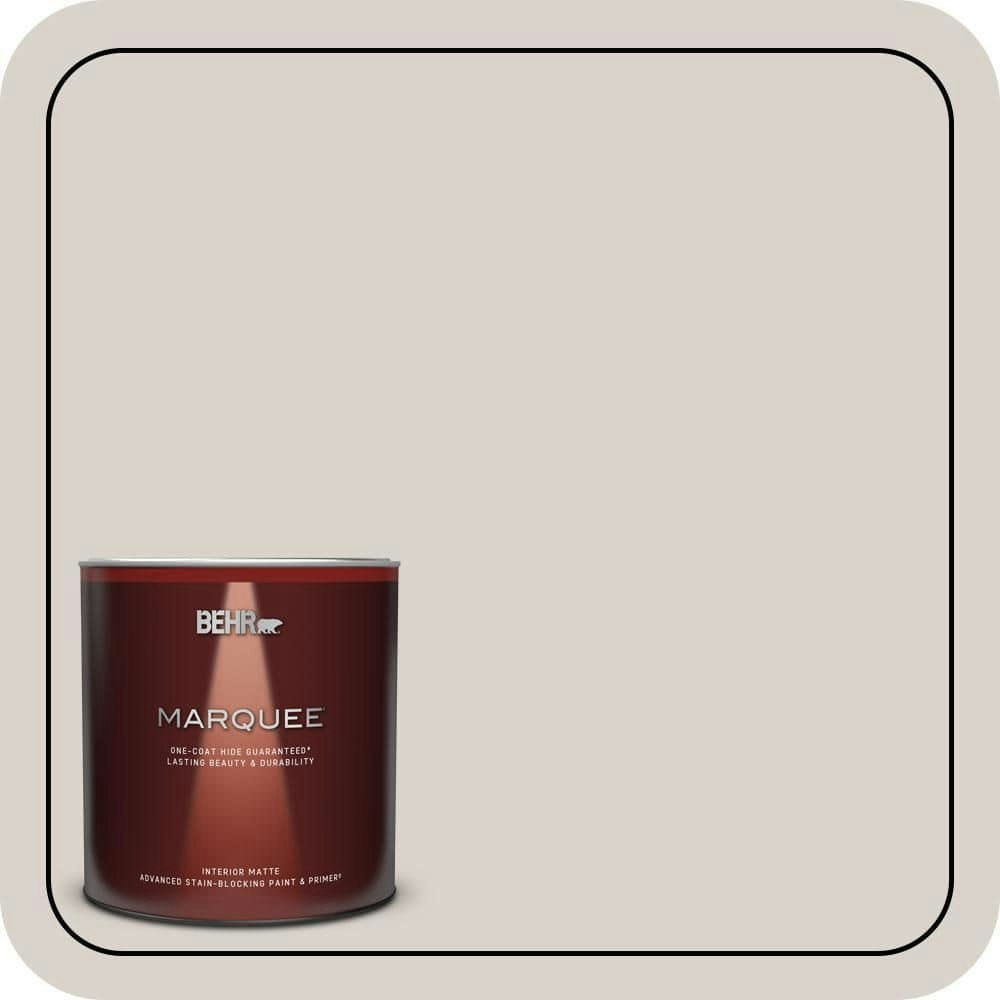 Moth Gray Matte Interior Paint & Primer 1-Quart Can: $26.98