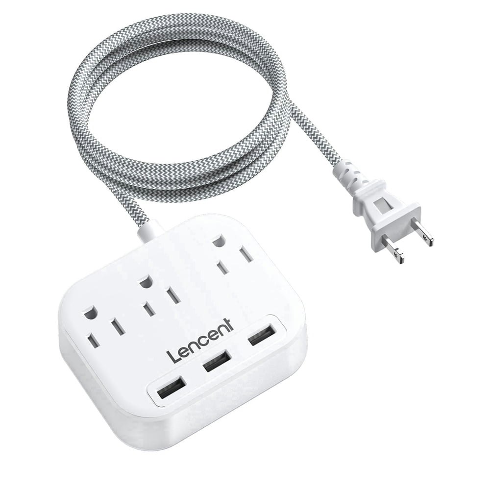 Lencent 6.6-Foot 3-Outlet Power Strip with 3 USB Ports: $16.83 Lencent 6.6-Foot 3-Outlet Power Strip with 3 USB Ports: $16.83
