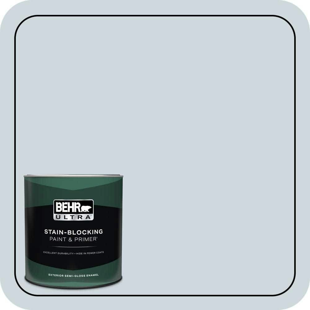 Behr Siberian Ice Semi-Gloss Exterior Paint & Primer 1-Quart Can: $30.98
