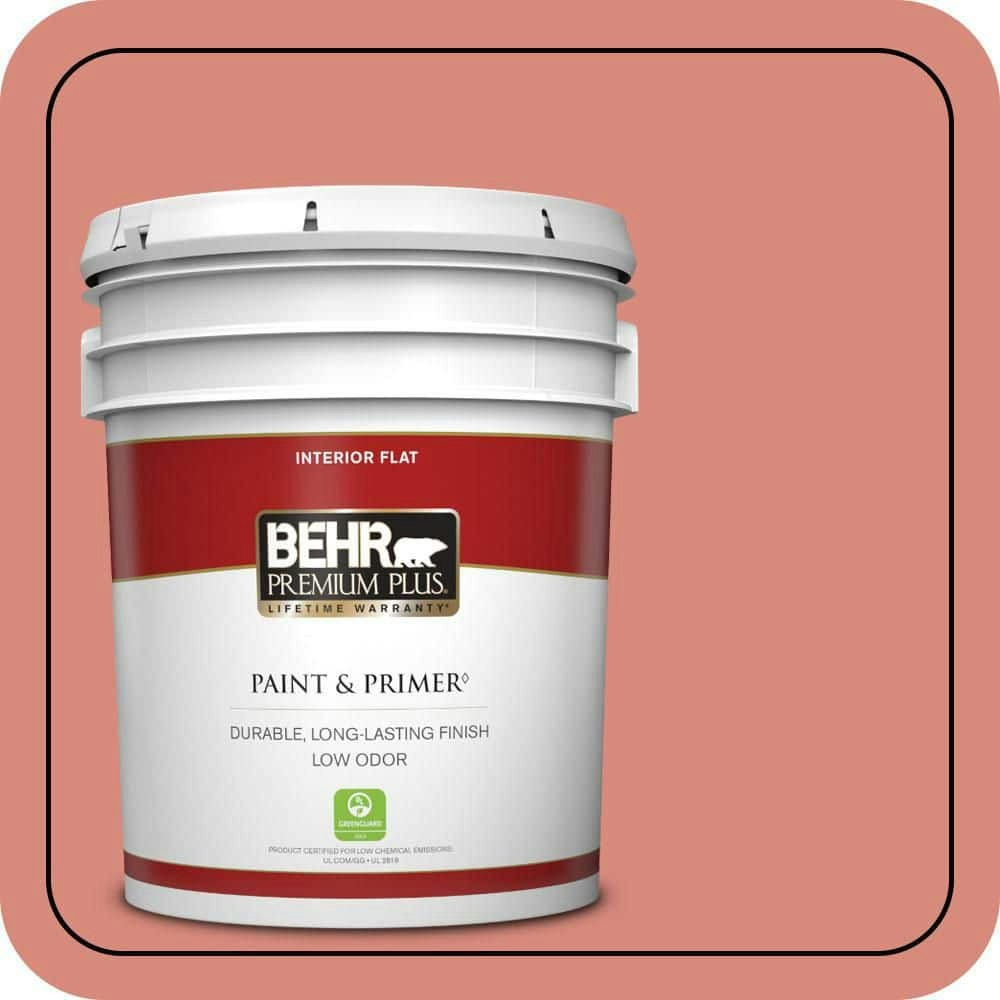 Behr Premium Plus Indian Sunset Flat Interior Paint and Primer 5-Gallon: $154