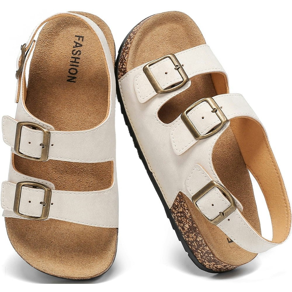 Lezzglt Kids Toddler Cork Footbed Sandals: $24.99 Lezzglt Kids Toddler Cork Footbed Sandals: $24.99