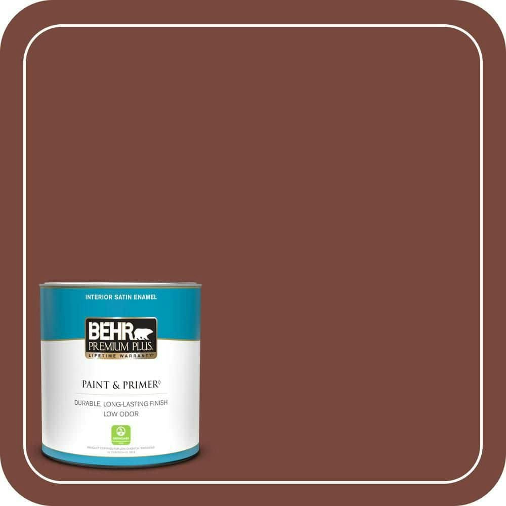 Behr Premium Plus Fire Roasted Satin Interior Paint and Primer 1-Quart: $19.48 Behr Premium Plus Fire Roasted Satin Interior Paint and Primer 1-Quart: $19.48