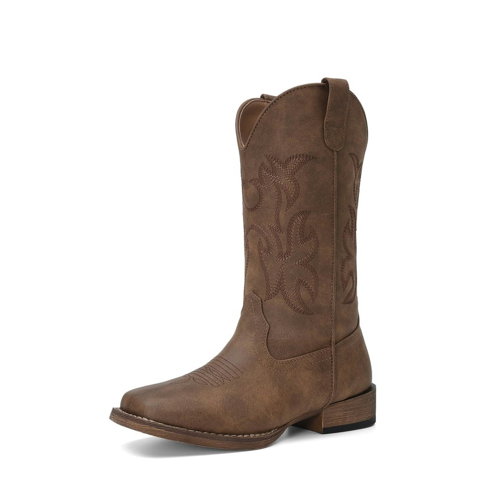 Dream Pairs Women's Mid-Calf Western Cowboy Boots: $34.99 Dream Pairs Women's Mid-Calf Western Cowboy Boots: $34.99
