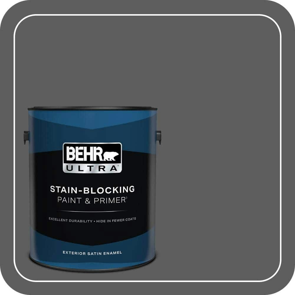 Behr Asphalt Gray Satin Enamel Exterior Paint & Primer 1-Gallon: $59.98 Behr Asphalt Gray Satin Enamel Exterior Paint & Primer 1-Gallon: $59.98