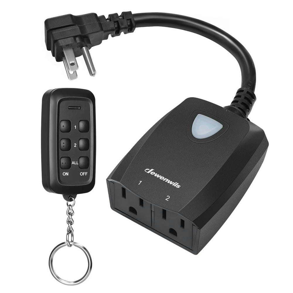 Dewenwils Outdoor Wireless Remote Control 2-Socket Outlet: $16.99