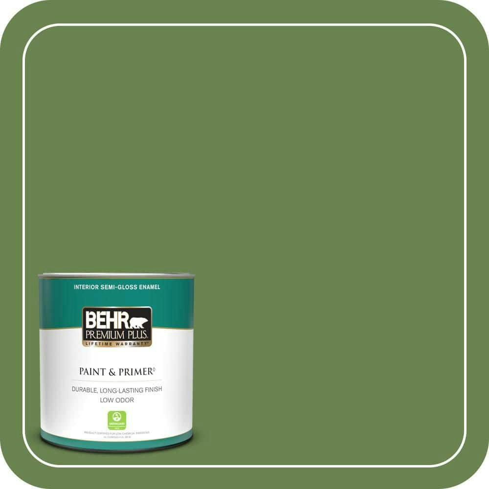 Happy Camper Semi-Gloss Enamel Interior Paint and Primer 1-Quart: $20.48 Happy Camper Semi-Gloss Enamel Interior Paint and Primer 1-Quart: $20.48