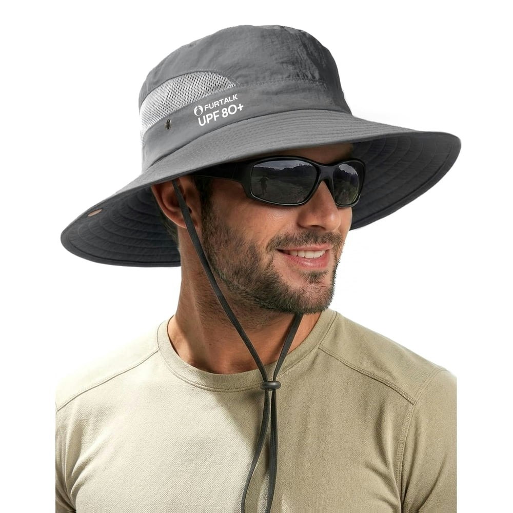 Furtalk Men's Wide Brim Sun Hat: $12.59 Furtalk Men's Wide Brim Sun Hat: $12.59