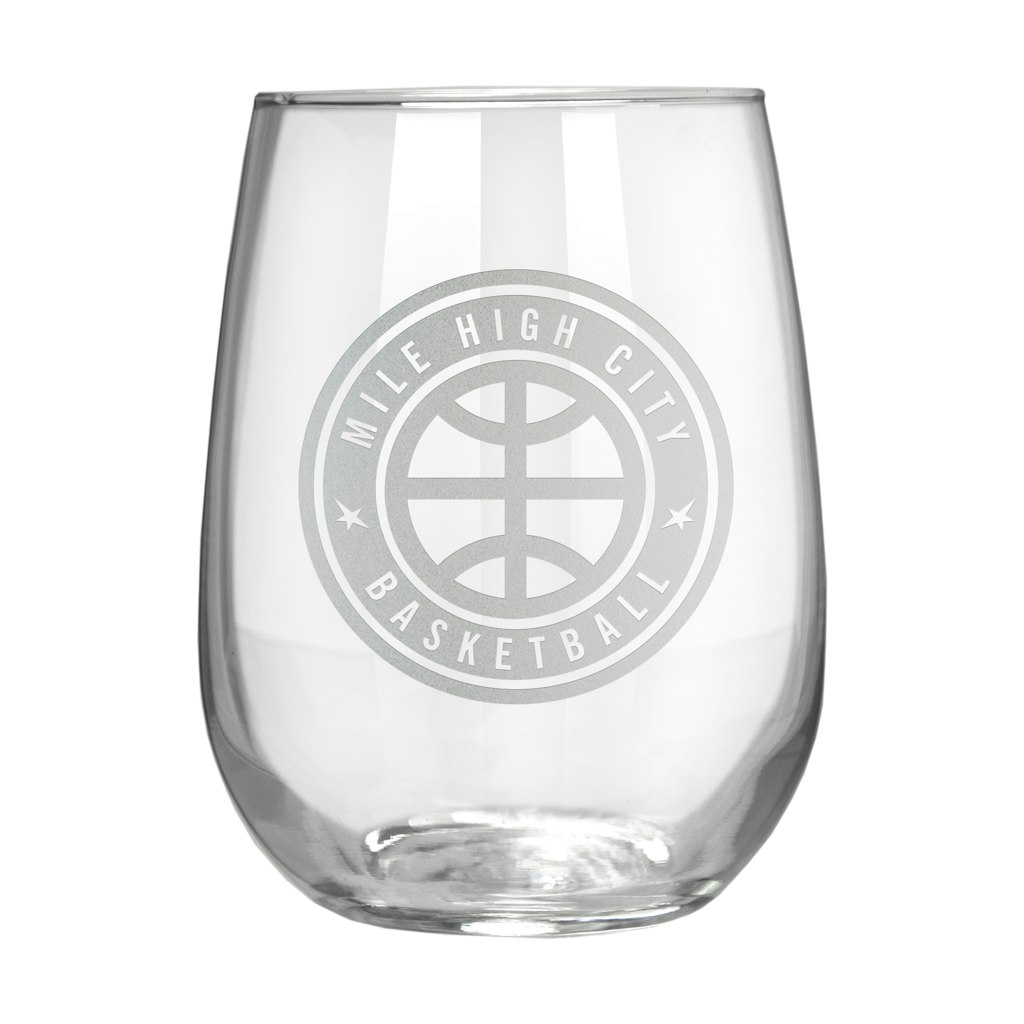 Denver Nuggets 17-ounce Stemless Wine Glass: $24.99