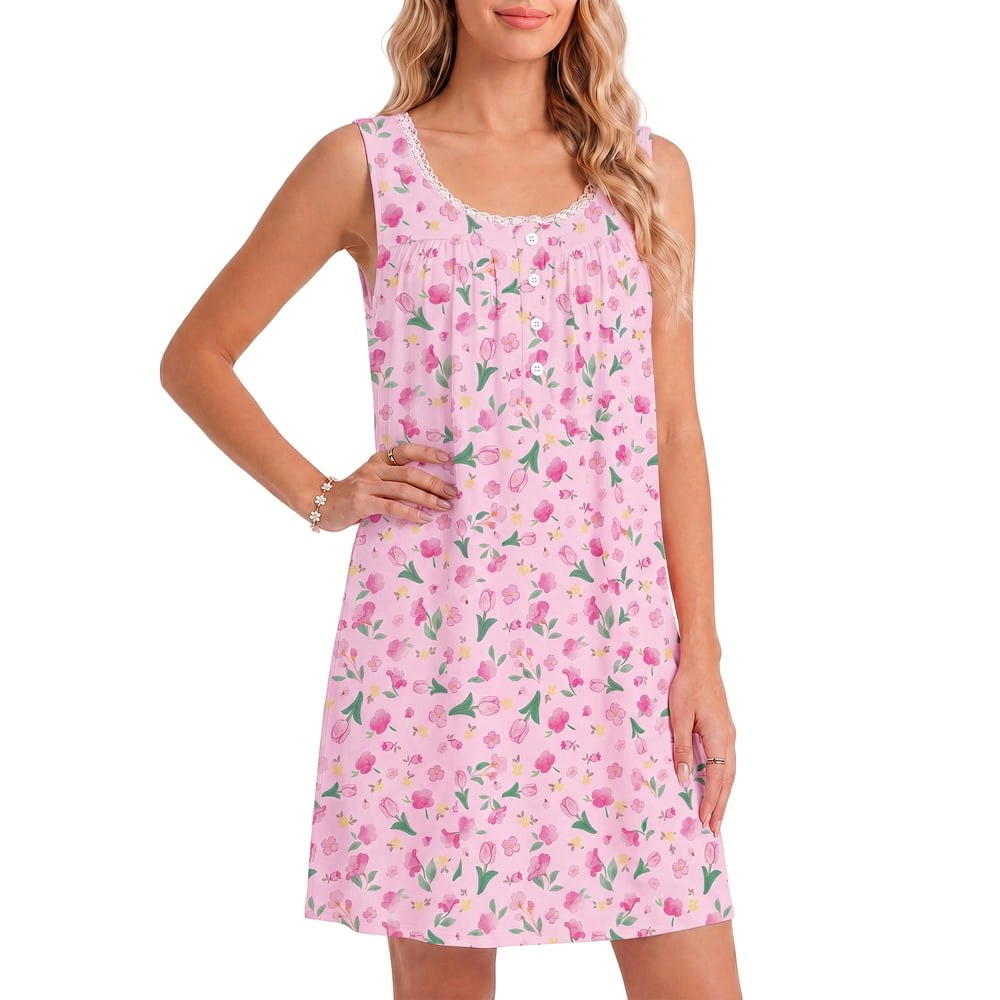 Dakimoe Women's Sleeveless Cotton Nightgown: $14.99 Dakimoe Women's Sleeveless Cotton Nightgown: $14.99