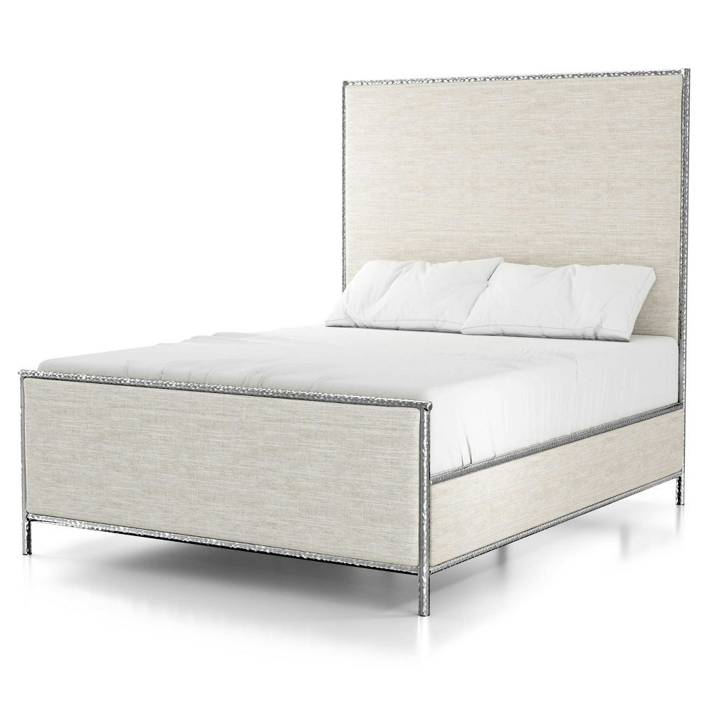 Furniture of America Zayen Modern Hammered Stainless Steel Platform Bed: $2,829.99 Furniture of America Zayen Modern Hammered Stainless Steel Platform Bed: $2,829.99