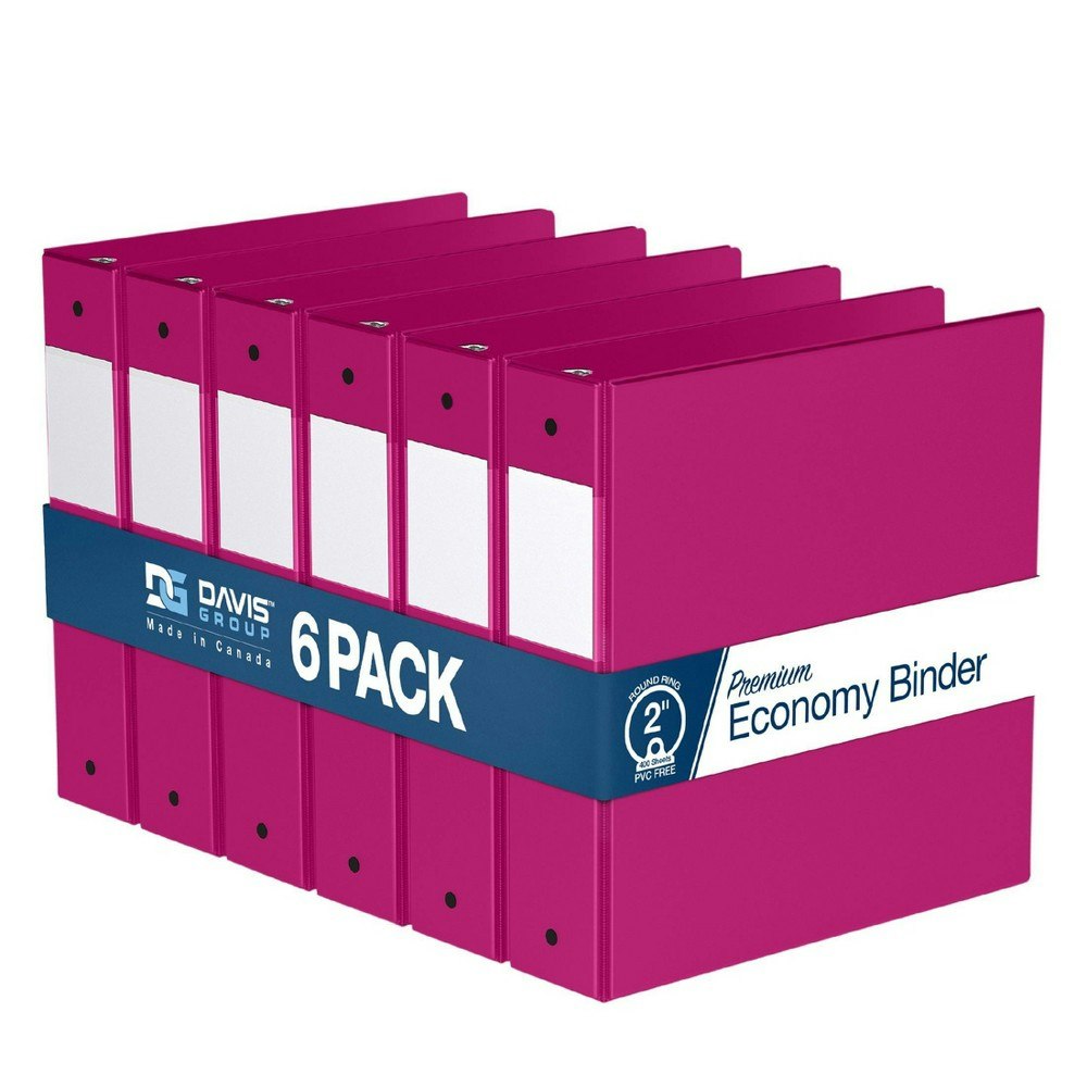 Davis Group 2-inch Round Ring Binders 6-Pack: $49.99 Davis Group 2-inch Round Ring Binders 6-Pack: $49.99