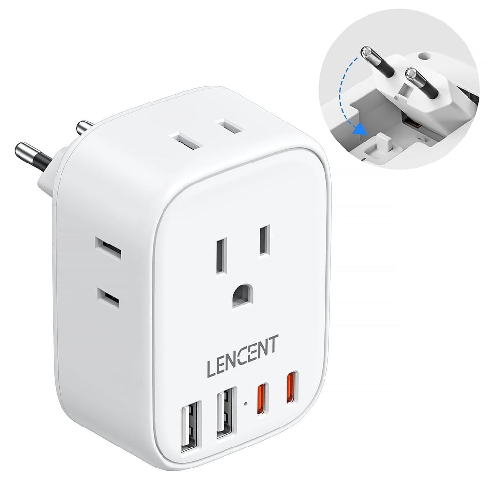 Lencent 8-in-1 European Travel Plug Adapter: $13.98 Lencent 8-in-1 European Travel Plug Adapter: $13.98